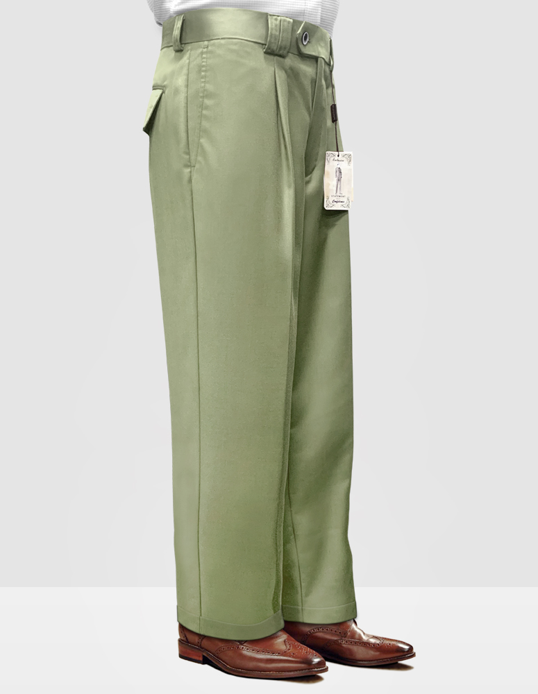 RED WIDE LEG DRESS PANTS REGULAR FIT SUPER 150'S ITALIAN WOOL FABRIC ::  MEN'S DRESS PANTS :: ITALSUIT