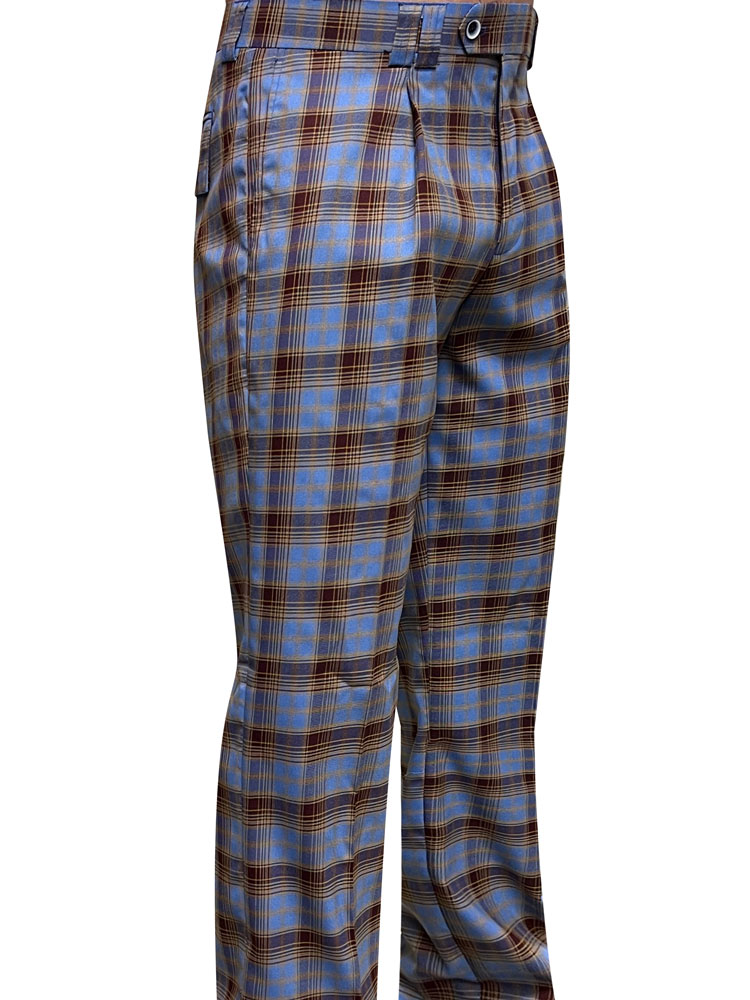 NAVY WIDE LEG DRESS PANTS REGULAR FIT SUPER 150'S ITALIAN WOOL FABRIC ::  MEN'S DRESS PANTS :: ITALSUIT